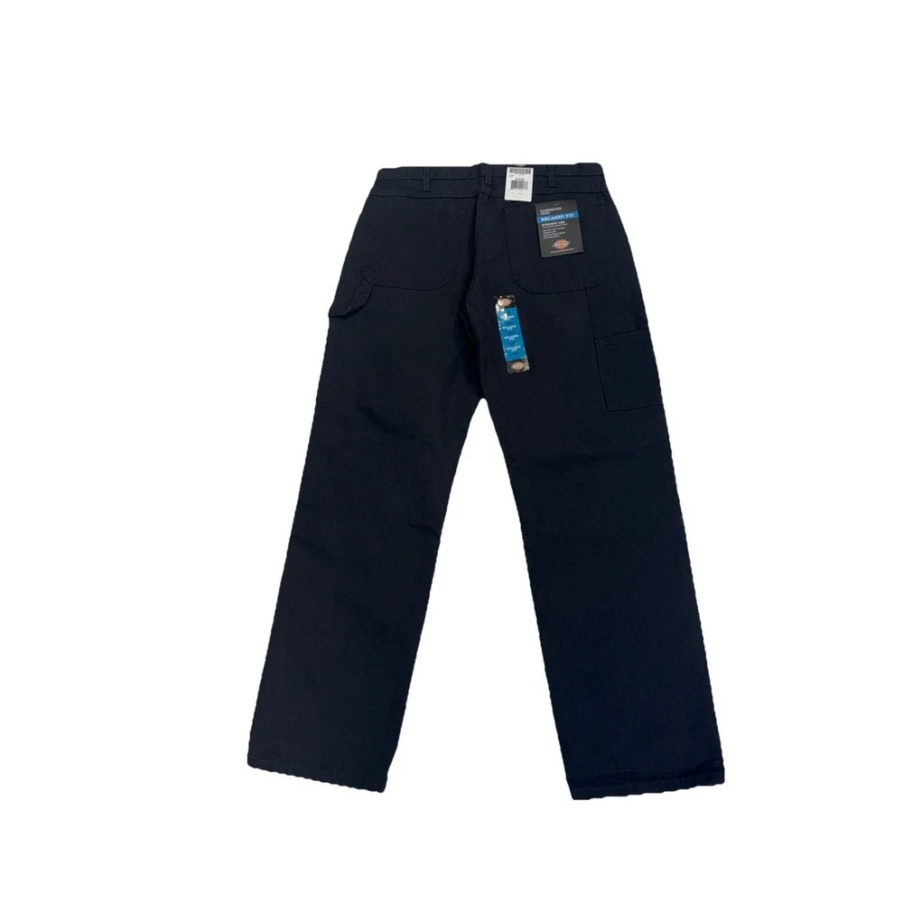 NWT Dickies Carpenter Jeans Mens 34x32 Relaxed Fit Straight Leg Work Black